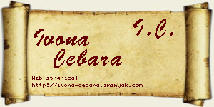 Ivona Cebara vizit kartica
